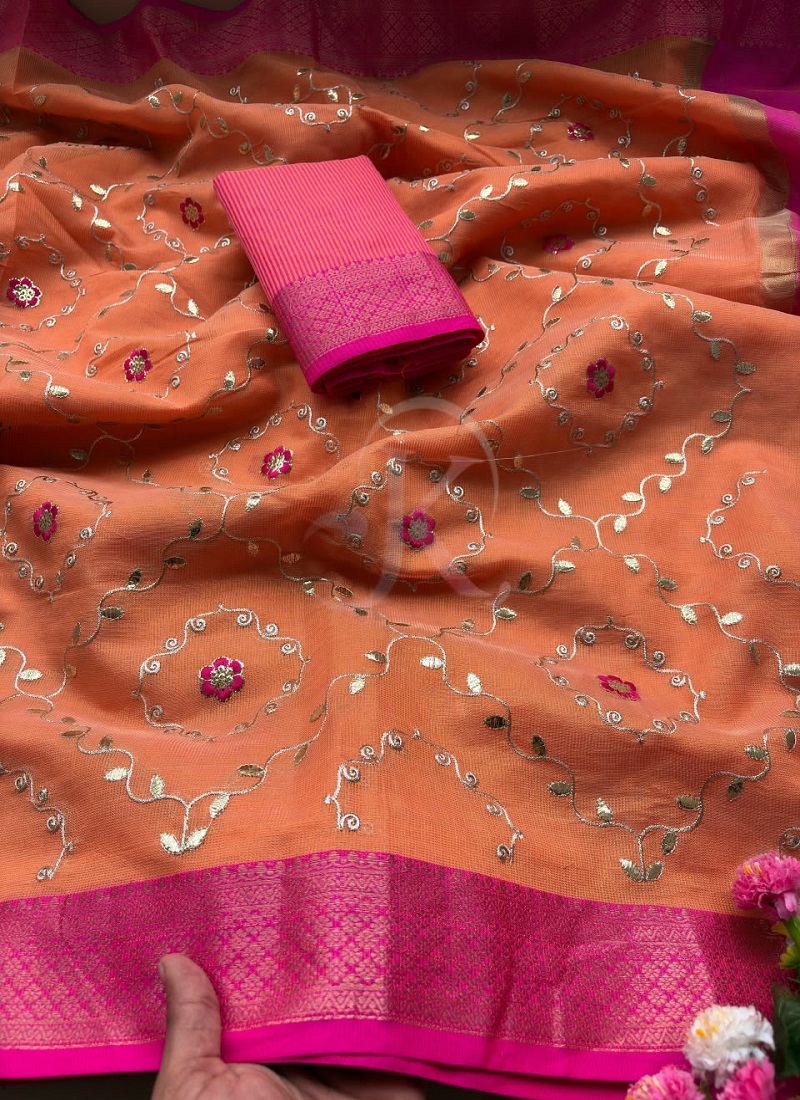 Jk 438 Soft Kota Doriya Work Saree